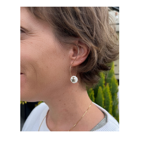 Boucles d'oreille Dentelle Blanche