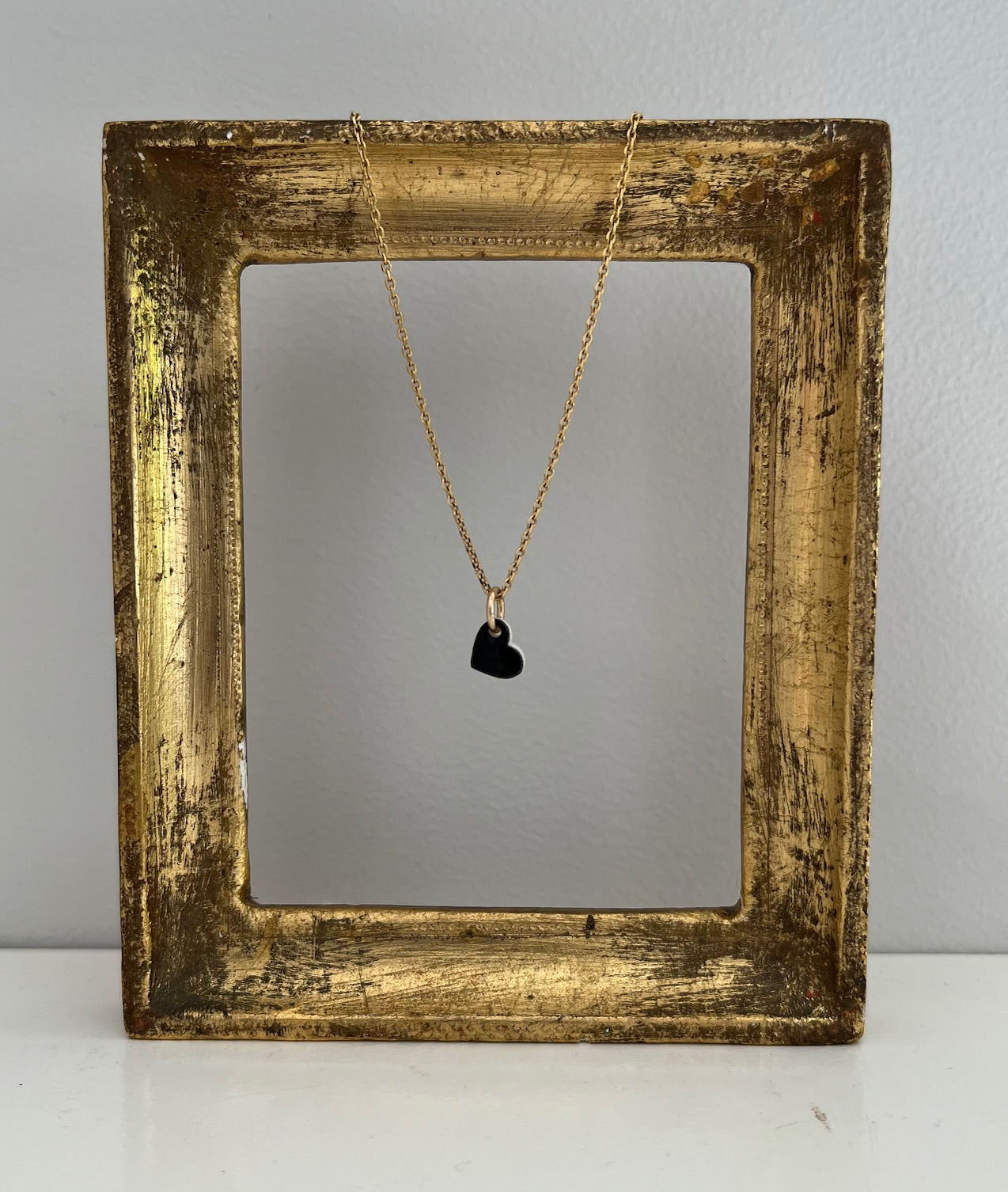 Collier Ras du cou cœur noir