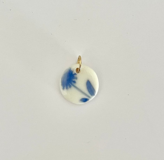 Pendentif Fleuri bleu