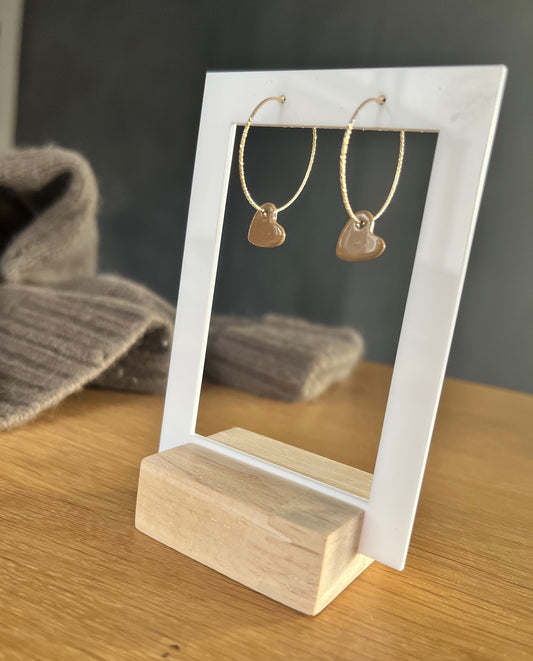 Boucles d'oreille marron