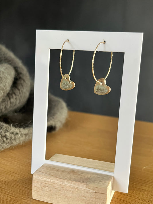 Boucles d'oreille nuances de vert