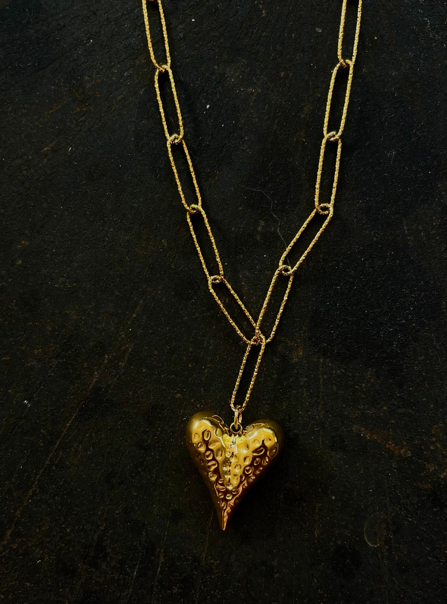 Collier sautoir coeur