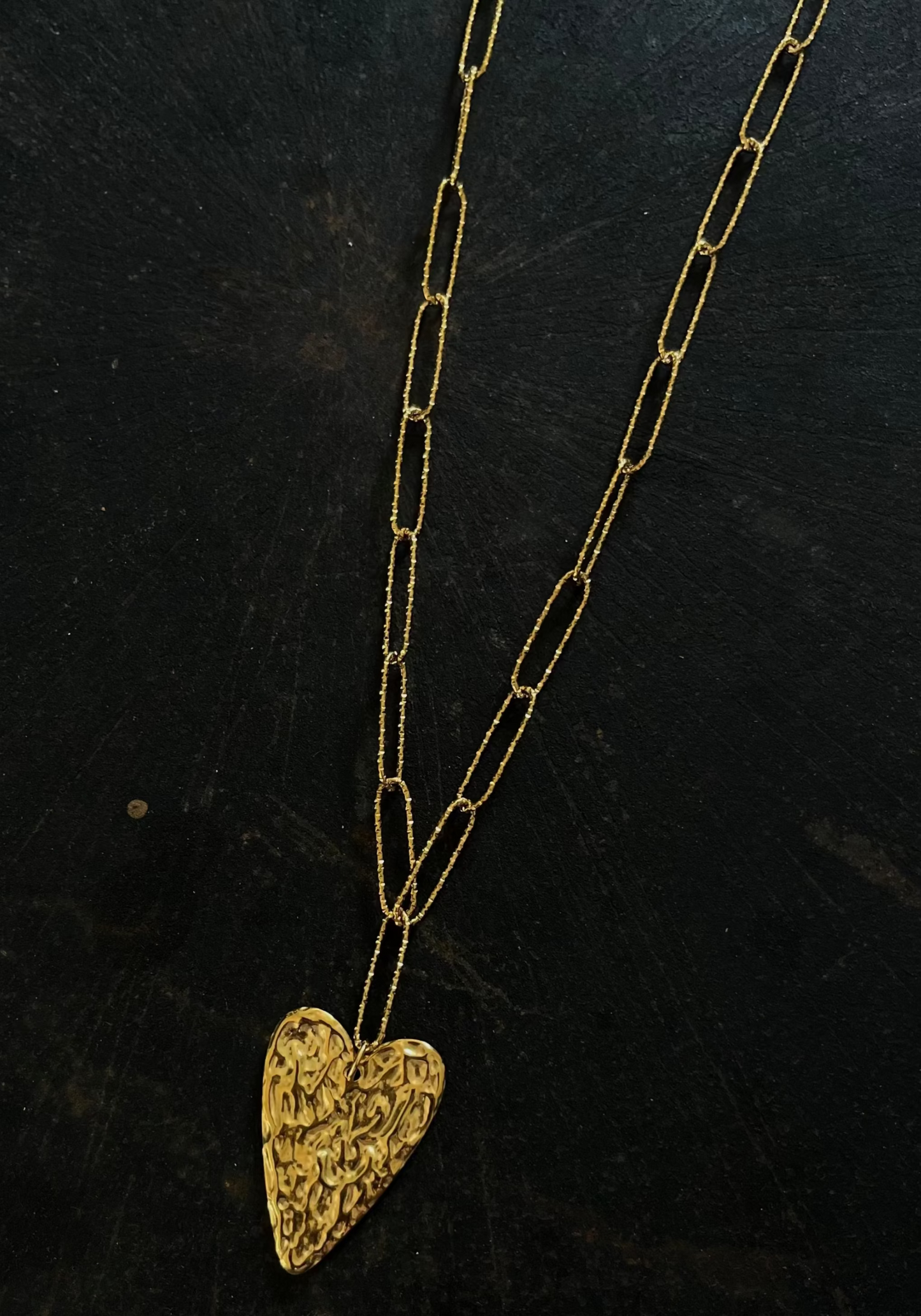 Collier sautoir coeur
