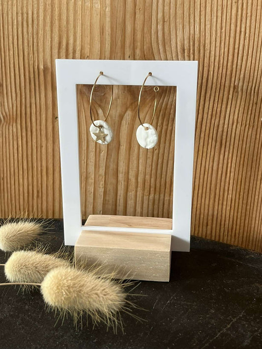 Boucles d'oreille Dentelle Blanche