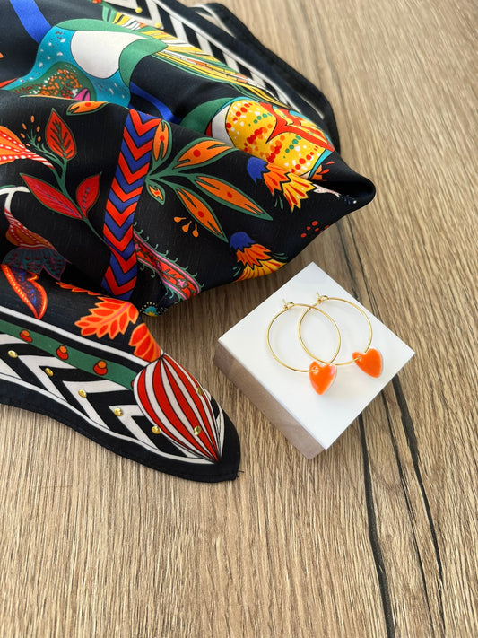 Boucles d'oreille Orange