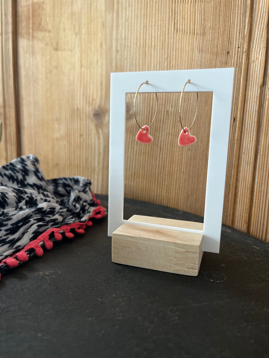 Boucles d'oreille Corail