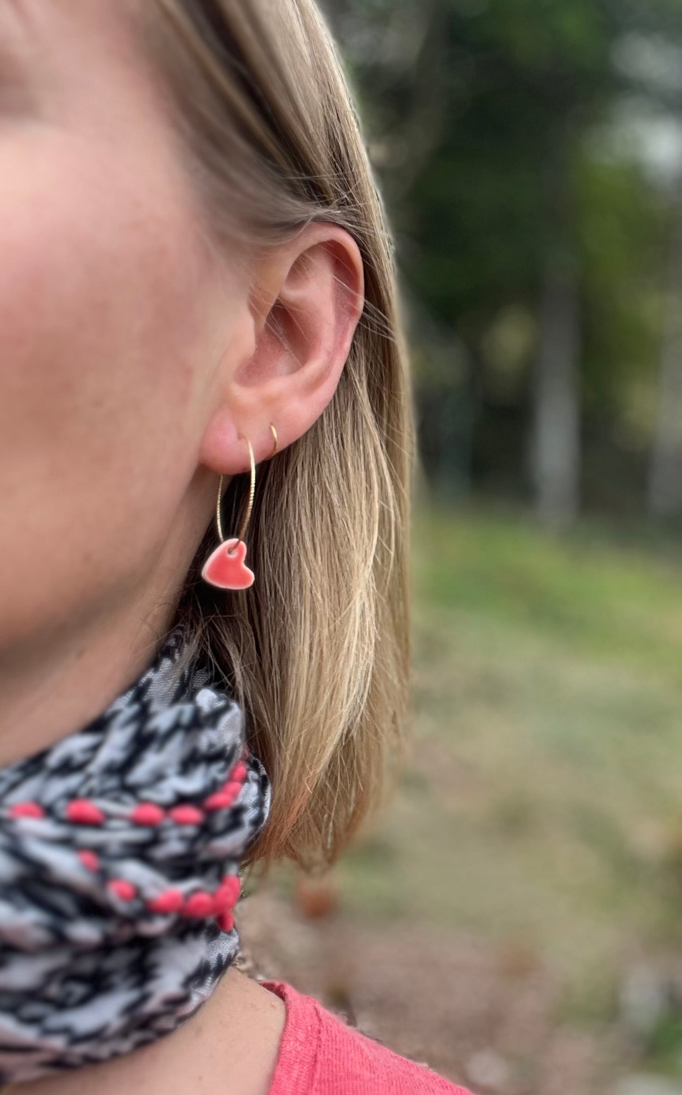 Boucles d'oreille Corail