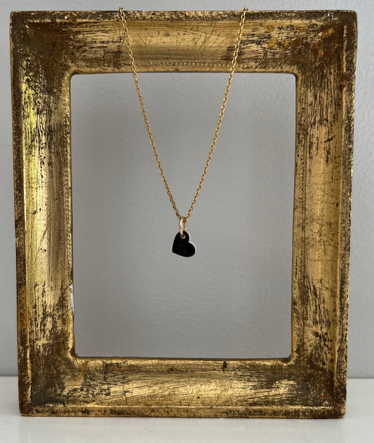 Collier Ras du cou cœur noir