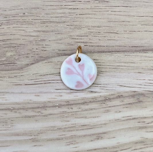 Pendentif branche rose pâle