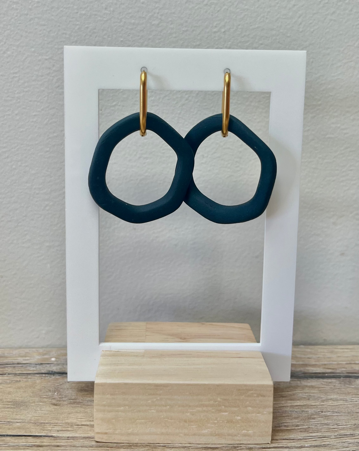 Boucles d'oreille céramique "Chic" noires