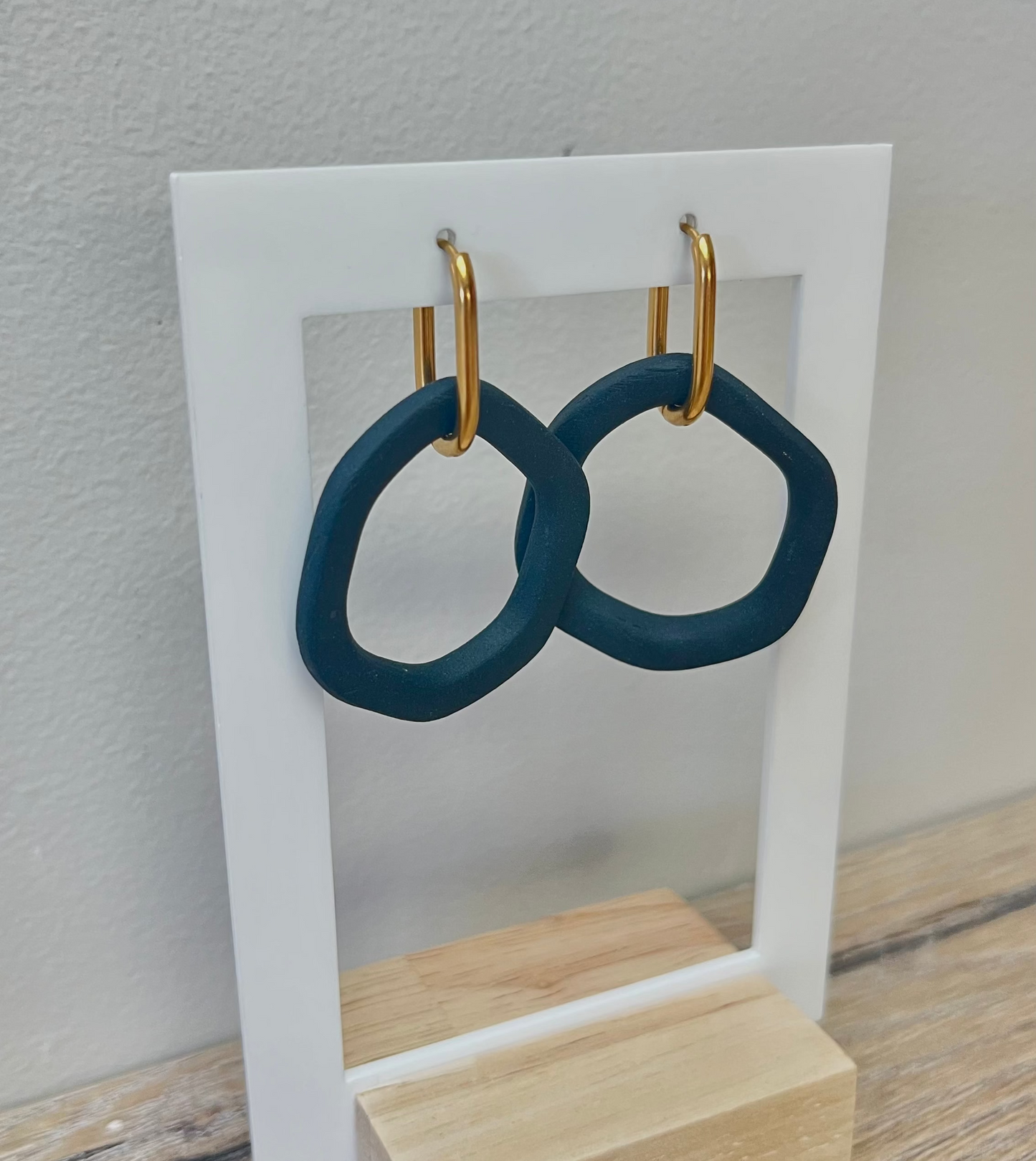 Boucles d'oreille céramique "Chic" noires