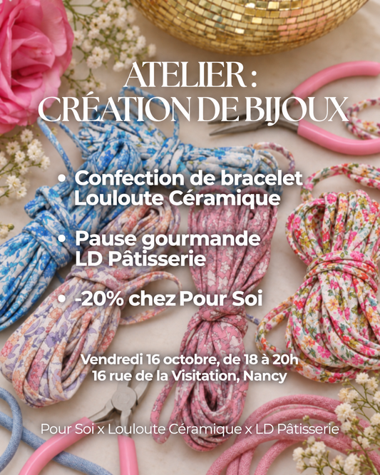 Atelier Bracelet Personnalisable : Vendredi 16 octobre – de 18h à 20h