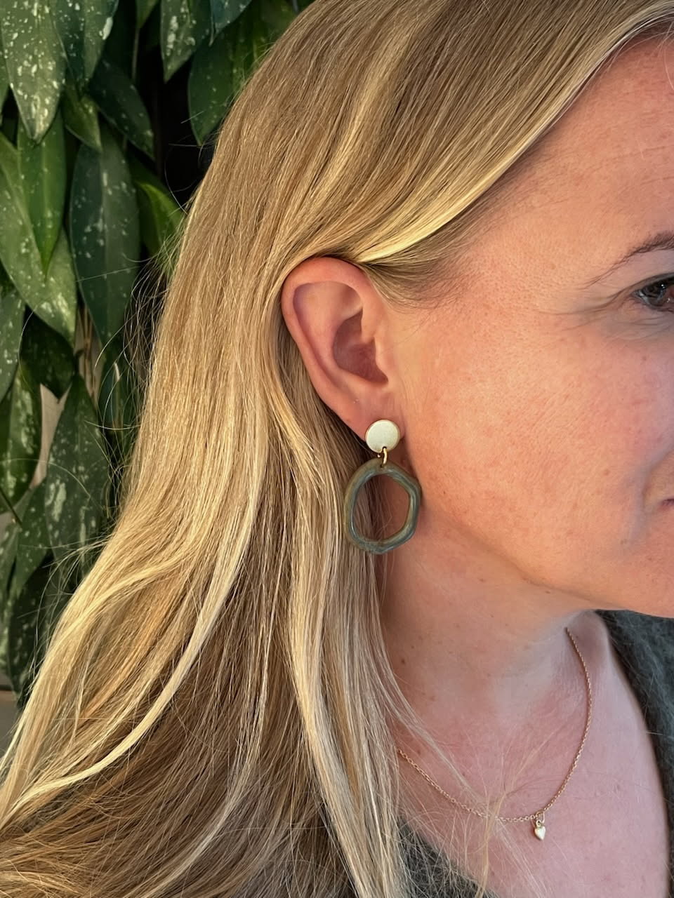 Boucles d'oreille chic nuances de vert