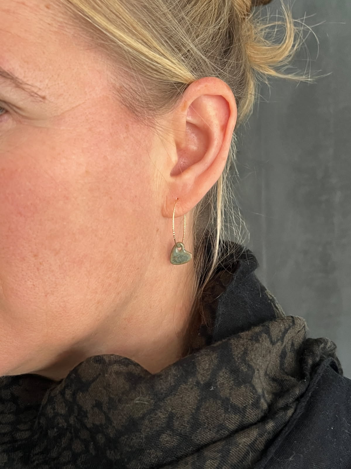 Boucles d'oreille nuances de vert