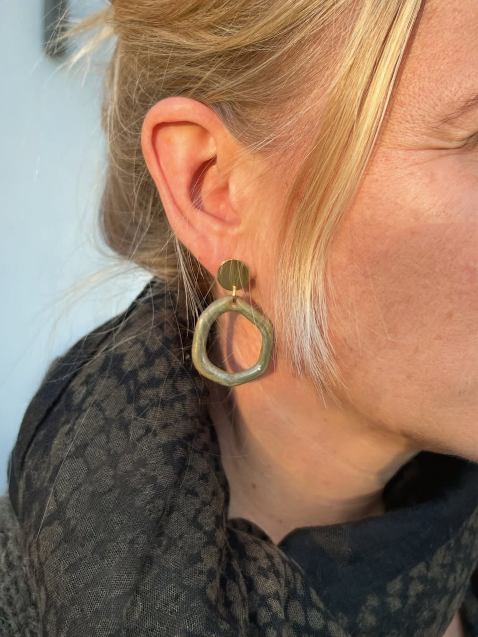 Boucles d'oreille chic nuances de vert